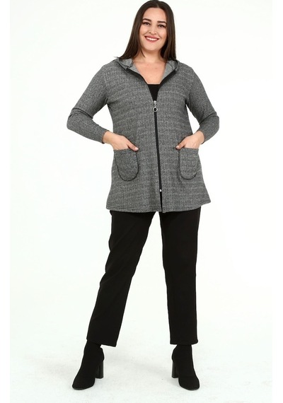 Büyük Beden Sweatshirt 40A-1932 554684548 Çok Renkli