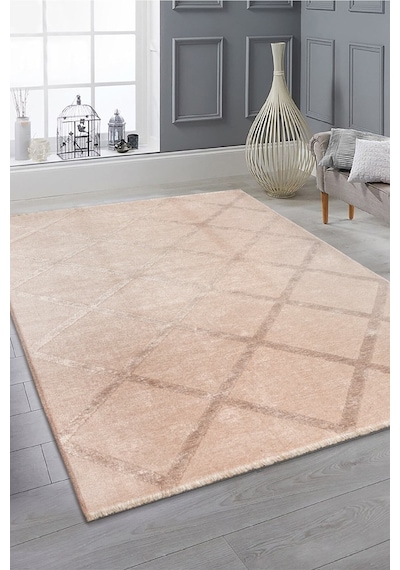 Rodney Vl Yıkanabilir Kaydırmaz Çift Taraf Pamuk Dokuma Beyaz Rix Premium Kalite Kilim Bej