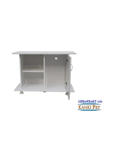 Kanki Pet Kp1045 Mdf Akvaryum Beyaz Sehpa 100 x 45 x 67 CM