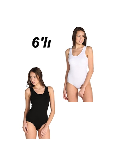 Tutku 6lı Kadın Geniş Askılı Kancalı Çıtçıtlı Body Zıbın Atlet S-battal Çok Renkli