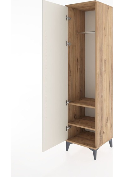 Hyperion Dolap 2 Raflı Tek Kapaklı Tek Askılı 44x44x182 Çam-a... Çam
