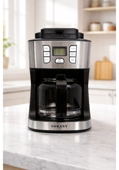 Sokany SK-506E 950 W Çok Fonksiyonlu Öğütücülü Kahve Makinesi