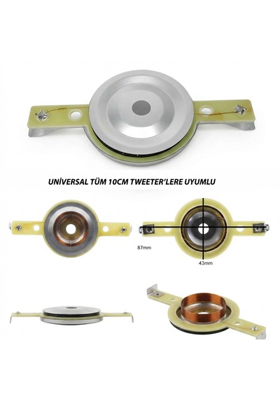 Oto Tweeter Mebranı 10cm 100w Universal Tüm Modeller Klarfeld Kf-1000 2 Adet