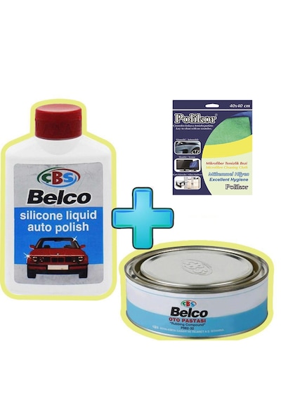 Polikor Çbs 250 Gr Oto Cila + 500 Gr Pasta + 2 Adet Mikrofiber Be