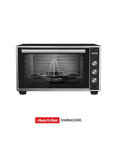 Koenic KMO 509026 50 L 1400 W 6 Fonksiyonlu Dikey Piliç Çevirmeli Buhar Destekli Pişirmeli Izgara Fonksiyonlu Mini Fırın