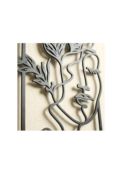 Uyuyan Güzel Metal Duvar Tablosu - Metal Duvar Sanatı - Mor - 60 X 75 Cm