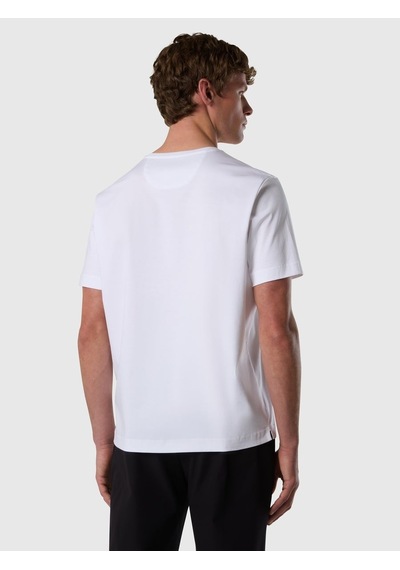 North Sails Kısa Kollu Bisiklet Yaka Pamuklu Erkek T-shirt-33475 Beyaz