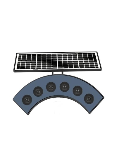 Tr Güneş Enerjili Su Geçirmez Dış Mekan Ağaç Spotu 6 Ledli Solar Bahçe Dekoru Sütun Aydınlatma Beyaz