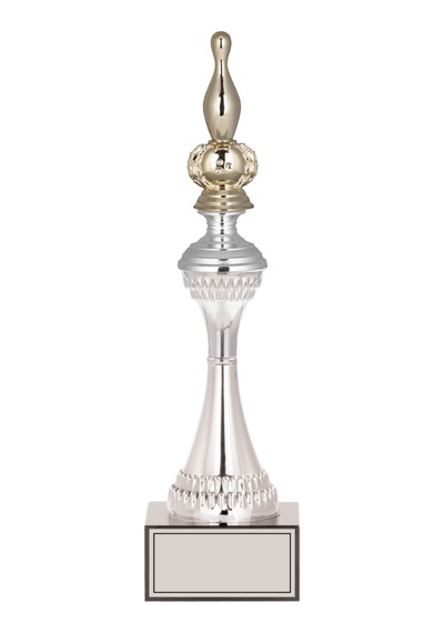 Odak Kupa - Figürlü Kupalar - Bowling / Labut Figürlü Kupalar Fg-030 A - 34 Cm Altın - Beyaz