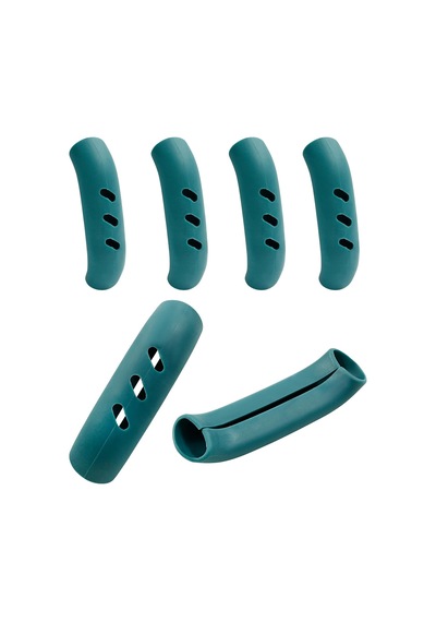 6 Paket Silikagel Pot Kolu Kapakları 3 İnç Kapak Kolu Kapakları Yeşil Kolu Tutucu Kavrama Isı Yalıtım Kolu Kapağı İçin Tava, Pot Çok Renkli