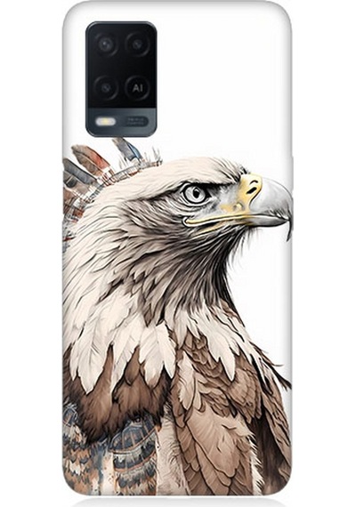 Oppo A54 Uyumlu Silikon Kılıf Savaşçı Kartal