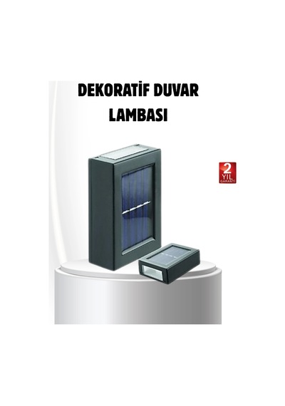 Solar Güçlü 6 Led Dış Mekan Lambası - Otomatik Aç/kapa Işık Sensörlü Aydınlatma