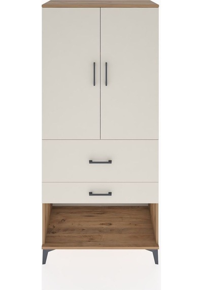 Hyperion Dolap 3 Raflı 2 Çekmeceli 2 Kapaklı 88x44x195 Çam-ay... Çam