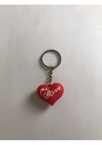 Bd Tekstil Kalp Aşk Love Plastik Kırmızı Renkli Anahtarlık
