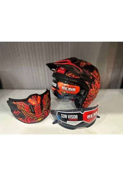 Mt Helmets Mt Streetfighter Sv S Hellish B5 Motosiket Kaskı Mat Turuncu