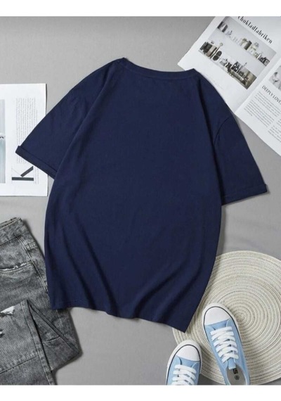 Kozia Outdoors Malkoçbey One Baskılı Overisze Unisex Basic T-shirt Lacivert
