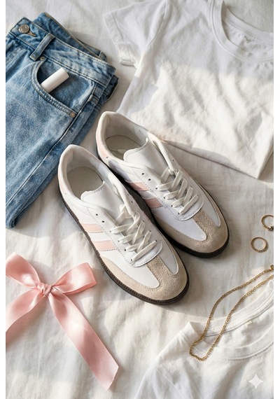 N Moda Unisex Siyah Beyaz Termo Taban Yanı Şeritli Bağcıklı Spor Ayakkabı Beyaz Pembe N Moda Unisex Siyah Beyaz Termo Taban Yanı Şeritli Bağcıklı Spor Ayakkabı Beyaz Pembe
