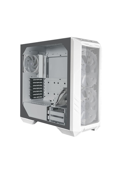 Cooler Master ARGB H500 WGNN S00 Temperli Cam USB-C 3.2 Mid Tower Kasa Beyaz