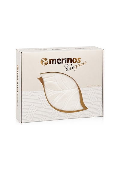 Merinos Elegans Kalın Embos Tek Kişilik Kutulu Battaniye 160x220 - Kemik