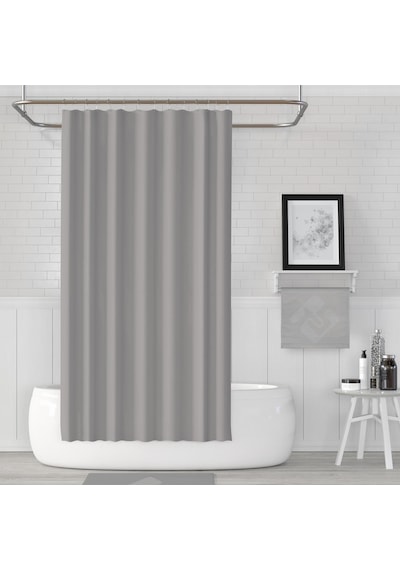 Zethome Jackline Banyo Duş Perdesi 0010 Gri Çift Kanat 2X120X200 Çok Renkli