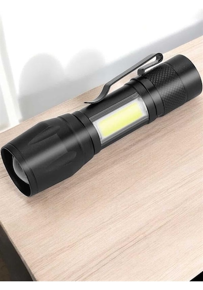 El Feneri Led Usb Şarjlı Zoom Mini Led Işık Acil Durum Feneri