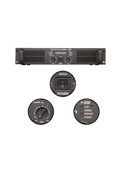 Startech Omcron P-1500 2x750w Çift Çıkışlı Stereo Power Anfi Güç Anfisi