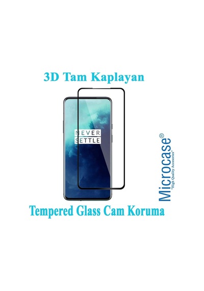 Oneplus 7T Pro 3D Curved Tam Kaplayan Tempered Cam - Siyah Oneplus 7T Pro 3D Curved Tam Kaplayan Tempered Cam - Siyah