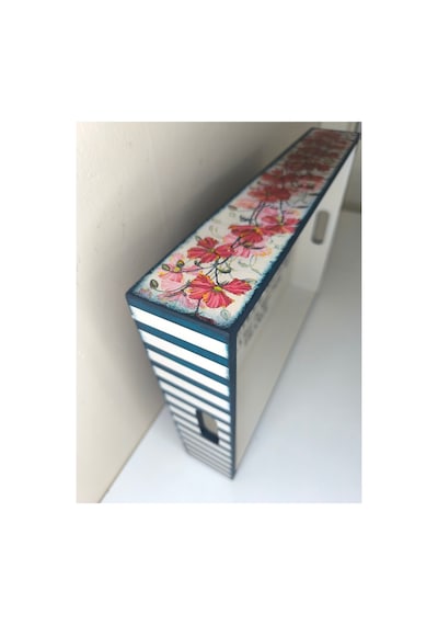 Sunum Servis Tepsisi Büyük Boy Ahşap Tepsi Vintage Bohem Mavi - 144702255 Mavi
