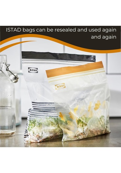 Istad Orta Boy Çift Mühürlü Tekrar Kullanılabilir Gıda Torbaları, 1,2 Ve 2,5 Litre, Siyah Çizgili/sarı Yaprak - 100 Adetlik Set Çok Renkli Istad Orta Boy Çift Mühürlü Tekrar Kullanılabilir Gıda Torbaları, 1,2 Ve 2,5 Litre, Siyah Çizgili/sarı Yaprak - 100 Adetlik Set Çok Renkli