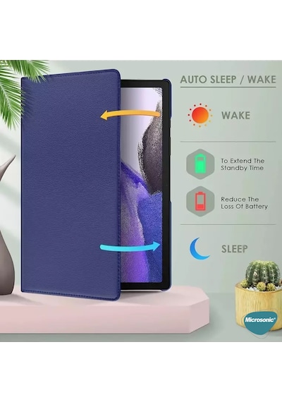 Microsonic Samsung Galaxy Uyumlu Tab S10 Plus X820 Kılıf 360 Rotating Stand Deri Tablet Kılıfı