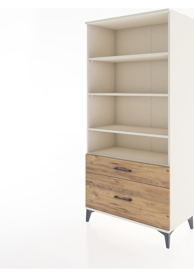 Hyperion Dolap 4 Raflı 2 Çekmeceli 88x44x182 Aytaşı-çam Aytaşı