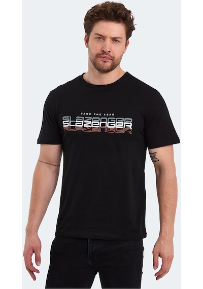 Slazenger PALLU I Erkek  Siyah Tişört