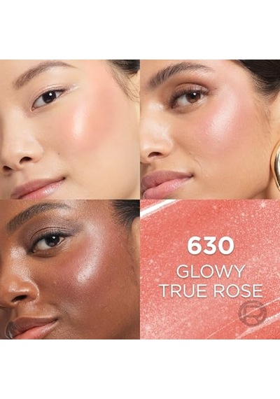 L'oreal Paris Lumi Blush Likit Allık - 630 Glowy True Rose Hafif Doku İkinci Cilt Efekti, 3 Kademeli Kısılabilir Yoğunluk, 4 Renk Tonu, Yüksek Yoğunlukta İnce Parlaklık 00