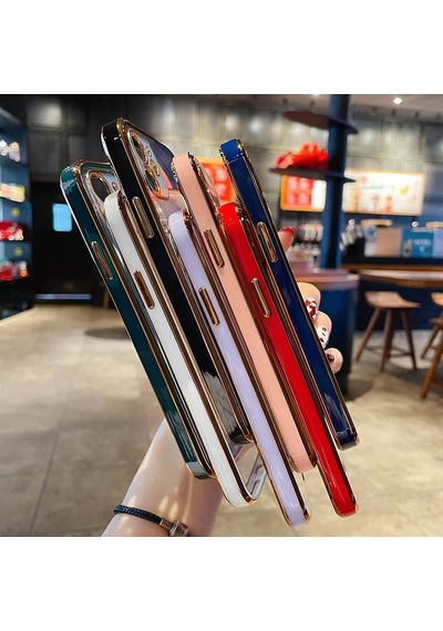 Teknomoda Xiaomi Redmi Note 9 PRO Kılıf Kamera Lens Korumalı Kenarları Renkli Gold Arkası Şeffaf Silikon