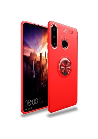 Cosmotex Newface Huawei Y6p Kılıf Range Yüzüklü Silikon - Kırmızı