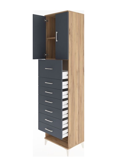 Hyperion Dolap 2 Raflı 7 Çekmeceli 2 Kapaklı 60x44x243 Çam-an... Çam Hyperion Dolap 2 Raflı 7 Çekmeceli 2 Kapaklı 60x44x243 Çam-an... Çam