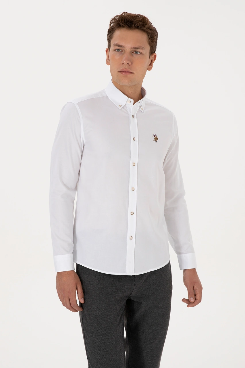 U.s. Polo Assn. Erkek Beyaz Gömlek Basic 50307659-vr013 Beyaz U.s. Polo Assn. Erkek Beyaz Gömlek Basic 50307659-vr013 Beyaz