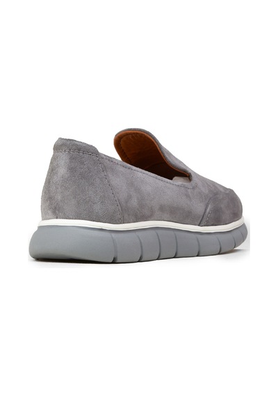 Deery Erkek Hakiki Süet Gri Loafer Ayakkabı - 02044mgrıe01
