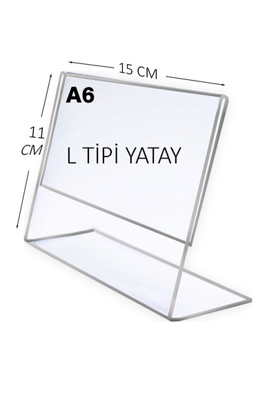 Heroglas A6 L Tipi Yatay Masa Üstü Şeffaf Pleksi / Föylük-fiyatlı