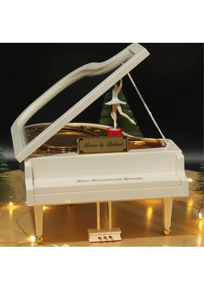 Balerinli Piyano Müzik Kutusu Büyük Boy