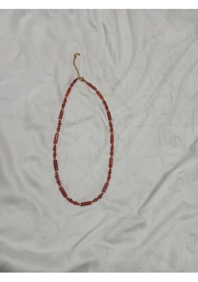 Doğaltaş Akik Kolye Kahverengi