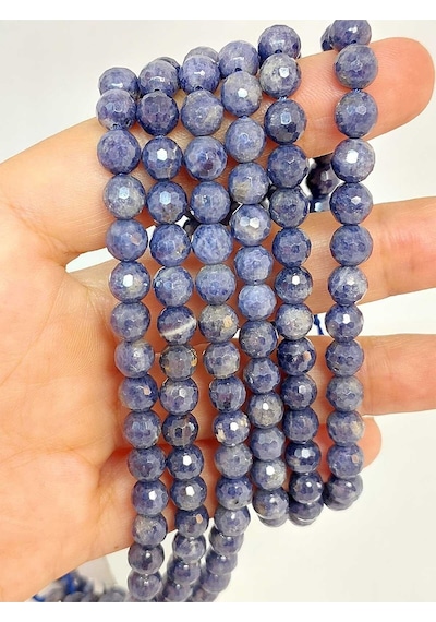 Bileklik Boy Safir Taşı Faset Kesim Yarım Dizi 6-6.5mm Aralığı 45504 18cm Uzunluğundadır Çok Renkli