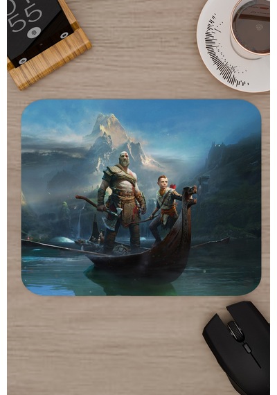 God Of War Kaymaz Dikişli Kauçuk Oyuncu Mousepad V3 - 22x18 Gaming Mouse Pad Fare Altlığı