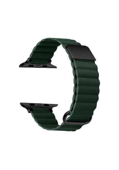 Watch 38mm Uyumlu Krd-78 Pu Deri Kordon Strap Kayış Clo- Koyu Yeşil