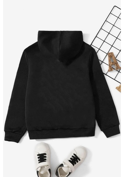 Uyguntarz Çocuk Cedric Baskılı Sweatshirt Siyah
