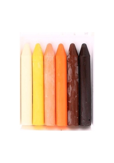 Colorz 6'lı Ten Renkleri Doğal Balmumu Sert Kalem Pastel Boya Seti