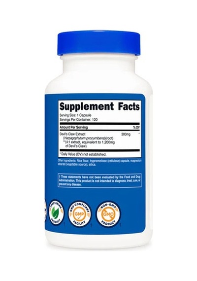 Devil's Claw Extract 1,200 Mg 120 Capsules