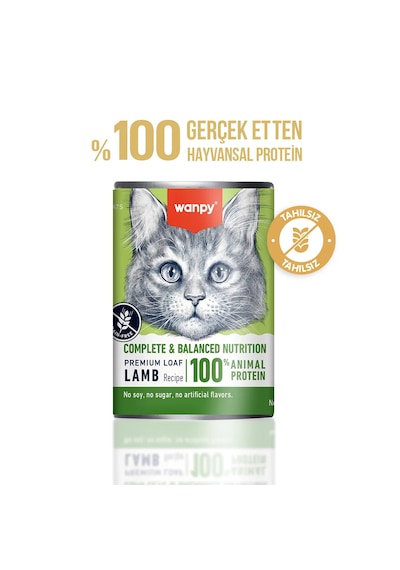 Tahılsız Kuzu Etli 375 Gr Yetişkin Konserve Kedi Maması 5 Adet