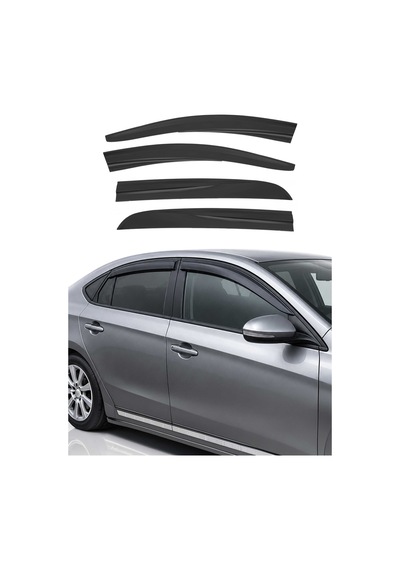 Opel Corsa D/corsa E Hb 2007-2018 Uyumlu Araca Özel Sport Style Akrilik Cam Rüzgarlığı Koyu 4 Parça