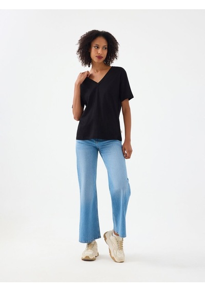 LOFT Regular Fit Kadın Tshirt K.kol Lf2038952 Q1.v1 Siyah